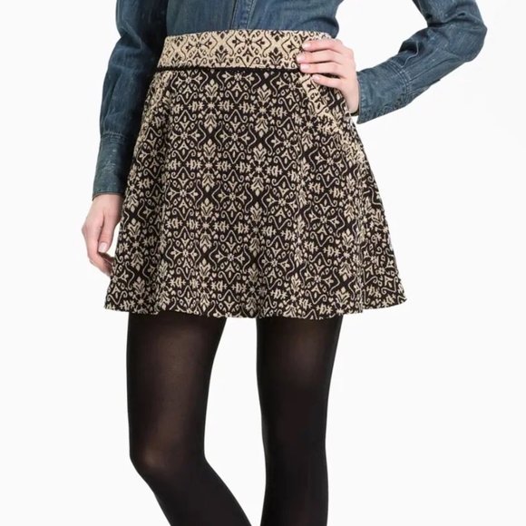 Free People Carpet Bag Black Jacquard Mini Skirt - Picture 7 of 12